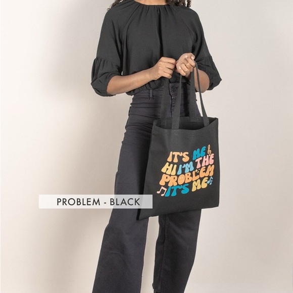 COPY - Taylor Swift canvas tote bag over the shoulder floral album name book de… - Picture 7 of 7